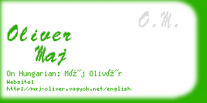 oliver maj business card